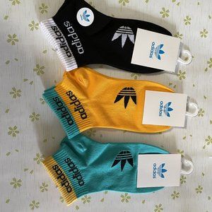 Adidas Black yellow green socks